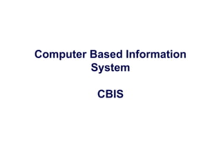 Computer based Information System in businessm | PPT