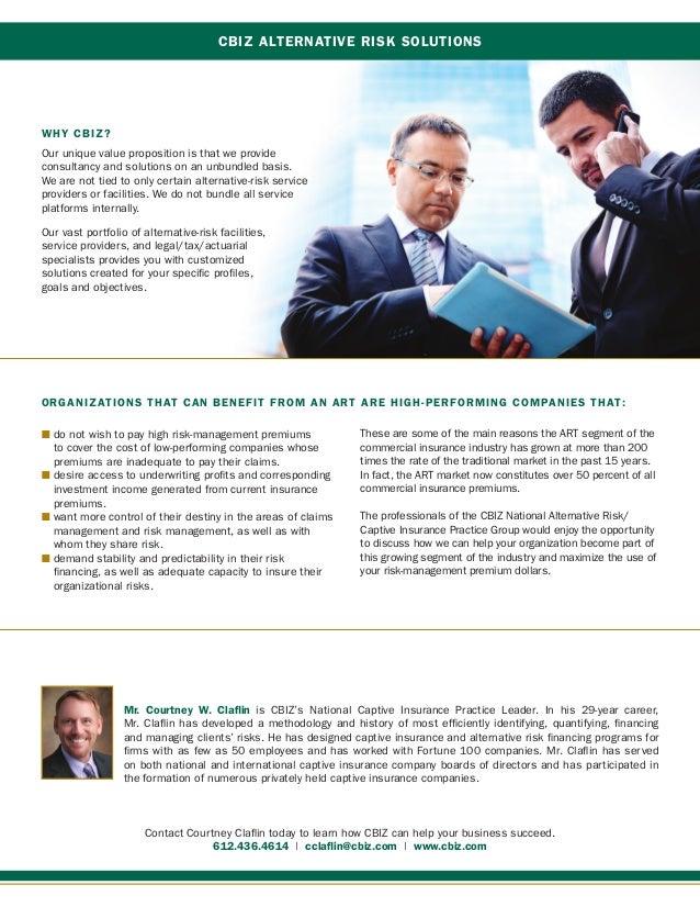 Alternative Risk Transfer Mechanisms Can You Benefit?