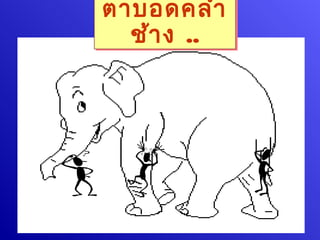 ตาบอดคลำา
  ช้า ง ..
 