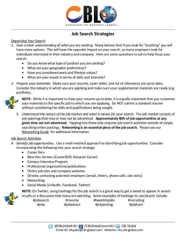 activities for job seekers