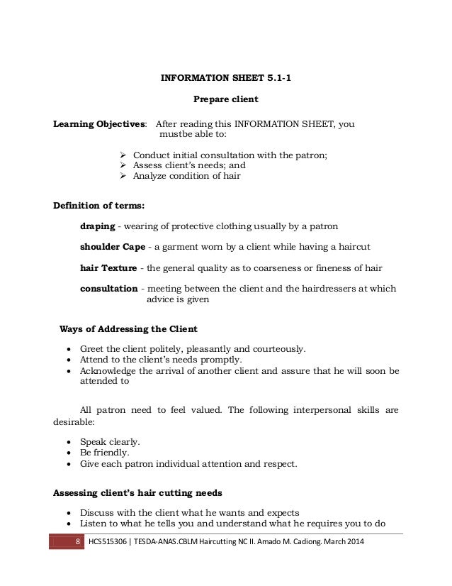 consultation sheets