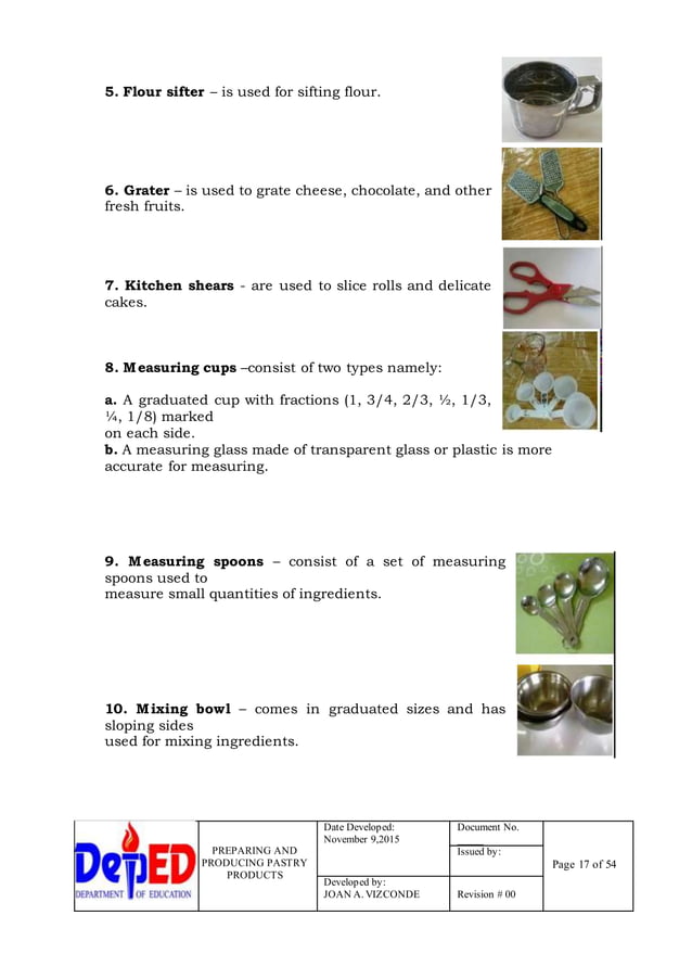 LEARNING MODULE in Bread and Pastry ProductionUC2 Prepare and Produce