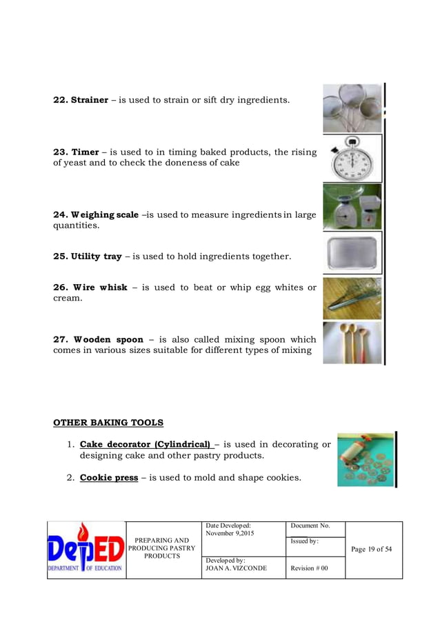 LEARNING MODULE in Bread and Pastry ProductionUC2 Prepare and Produce