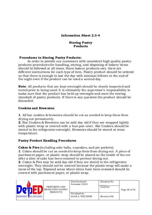 LEARNING MODULE in Bread and Pastry ProductionUC2 Prepare and Produc…