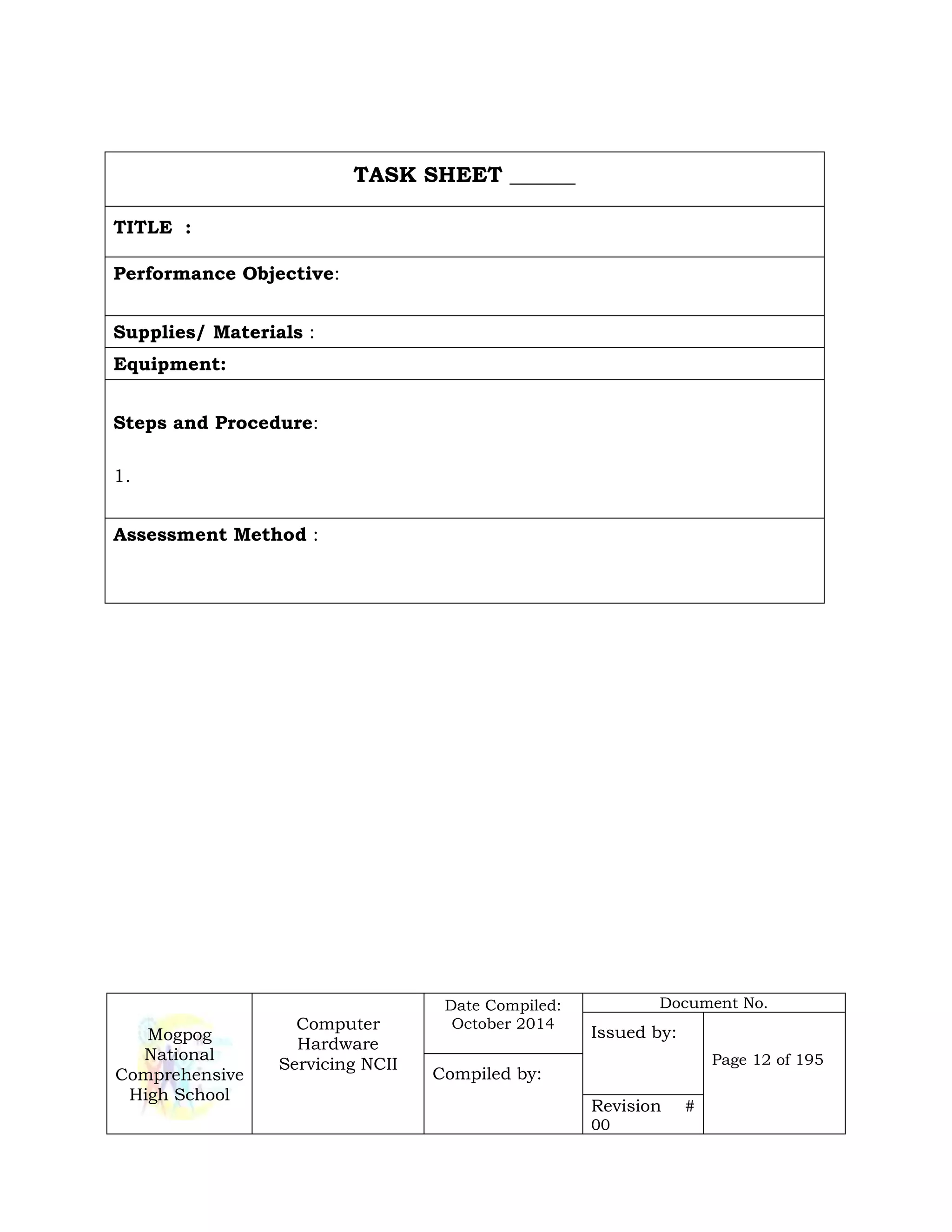 Installing computer systems and networks Module | DOCX