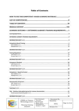 Cblm Guide Cblm for plan | PDF