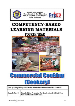 Cblm lg gr. 10 tle commercial cooking (cookery)