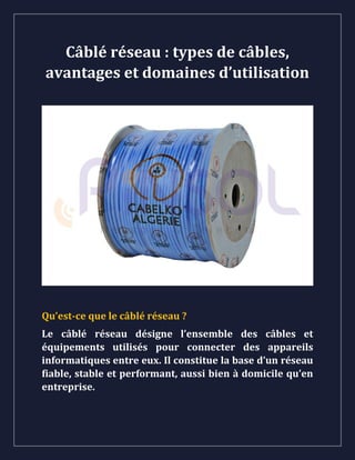 Type Cable Reseau Câblé réseau- types de câbles, avantages et domaines d’utilisation.pdf