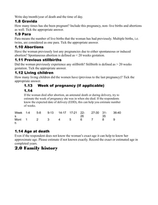 Cbmdr interviewer manual | PDF