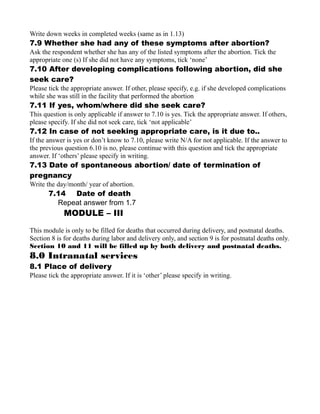 Cbmdr interviewer manual | PDF