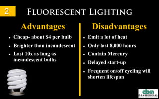  LED lights used to be rather costly when they first
came out, but as time has passed the price has gone
down considerably.
Commonly Misconceived Disadvantages
3
 
