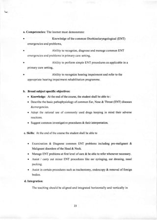 Competency Based Medical Education Curriculum (CBME) Regulations,2023 ...