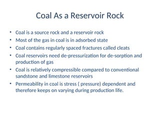 Coal Bed Methane Reservoir Engineering presentation | PPT