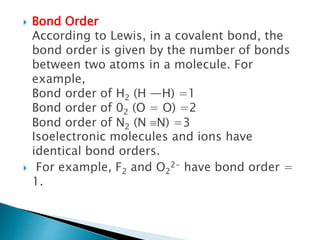 chemical bonding and molecular structure class 11 | PPTX