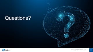 © Copyright 2019 OSIsoft, LLC© Copyright 2019 OSIsoft, LLC
Questions?
51
 