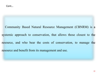 community based natural resource management | PPT