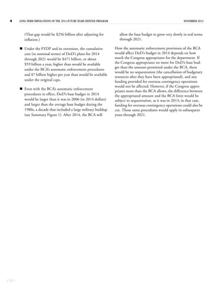CBO Report on Long-term Implications of FY 14 Program November 2013