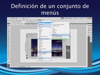 Definición de un conjunto de
menús
 