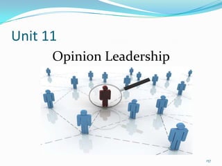 Unit 11
      Opinion Leadership




                           157
 