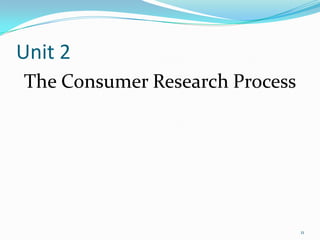 Unit 2
The Consumer Research Process




                                11
 