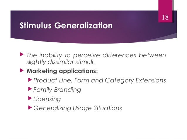 stimulus generalization
