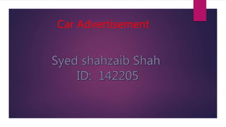 Car Advertisement
 