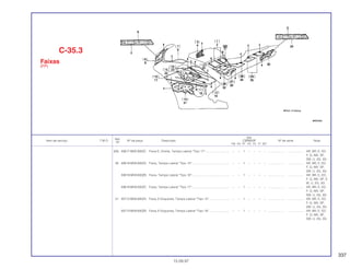 337
Ref.
Qtd.
Item de serviço T.M.O. Nº da peça Descrição CBR600F Nº de série Nota
Nº
FM FN FP FR FS FT SET
(29) 83617-MV9 930ZC Faixa E, Direita, Tampa Lateral *Tipo 17*............................ – – 1 – – – – ................... .................. AR, BR, E, ED,
F, G, MX, SP,
SW, U, 2G, 3G
30 83619-MV9-930ZA Faixa, Tampa Lateral *Tipo 15*............................................ – – 1 – – – – ................... .................. AR, BR, E, ED,
F, G, MX, SP,
SW, U, 2G, 3G
83619-MV9-930ZB Faixa, Tampa Lateral *Tipo 16*............................................ – – 1 – – – – ................... .................. AR, BR, E, ED,
F, G, MX, SP, S
W, U, 2G, 3G
83619-MV9-930ZC Faixa, Tampa Lateral *Tipo 17*............................................ – – 1 – – – – ................... .................. AR, BR, E, ED,
F, G, MX, SP,
SW, U, 2G, 3G
31 83713-MV9-930ZA Faixa A Esquerda, Tampa Lateral *Tipo 15*........................ – – 1 – – – – ................... .................. AR, BR, E, ED,
F, G, MX, SP,
SW, U, 2G, 3G
83713-MV9-930ZB Faixa A Esquerda, Tampa Lateral *Tipo 16*........................ – – 1 – – – – ................... .................. AR, BR, E, ED,
F, G, MX, SP,
SW, U, 2G, 3G
C-35.3
Faixas
(FP)
15.09.97
 