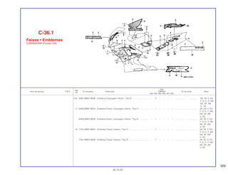329
Ref.
Qtd.
Item de serviço T.M.O. Nº da peça Descrição CBR900 Nº de série Nota
Nº
RRN RRP RRR RRS RRT RRV
(16) 64401-MW0-790ZB Emblema Carenagem Inferior, *Tipo 6*............................. – 2 – – – – .................. .................. AR, DE, E, ED,
F, G, H, IT, MX,
ND, SP, SW,
U, 2G
17 64402-MW0-790ZA Emblema Direito, Carenagem Inferior, *Tipo 5*................. – 1 – – – – .................. .................. AR, DE, E, ED,
F, G, H, IT, MX,
ND, SP, SW,
U, 2G
64402-MW0-790ZB Emblema Direito, Carenagem Inferior, *Tipo 6*................. – 1 – – – – .................. .................. AR, DE, E, ED,
F, G, H, IT, MX,
ND, SP, SW,
U, 2G
18 77251-MW0-790ZA Emblema Tampa Traseira, *Tipo 5*................................... – 1 – – – – .................. .................. AR, DE, E, ED,
F, G, H, IT, MX,
ND, SP, SW,
U, 2G
77251-MW0-790ZB Emblema Tampa Traseira, *Tipo 6*................................... – 1 – – – – .................. .................. AR, DE, E, ED,
F, G, H, IT, MX,
ND, SP, SW,
U, 2G
C-36.1
Faixas • Emblemas
(CBR900RRP-Exceto CM)
30.10.97
 