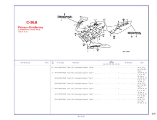 379
Ref.
Qtd.
Item de serviço T.M.O. Nº da peça Descrição CBR900 Nº de série Nota
Nº
RRN RRP RRR RRS RRT RRV
(5) 64101-MAS-750ZC Faixa A Dir., Carenagem Superior, *Tipo 6* ...................... – – – – – 1 .................. .................. AR, E, ED, F,
G, IT, ND, SD,
SW, U
6 64102-MAS-750ZA Faixa B Esq. Carenagem Superior, *Tipo 4*...................... – – – – – 1 .................. .................. AR, CM, E, ED,
F, G, IT, ND,
SD, SW,U
64102-MAS-750ZB Faixa B Dir. Carenagem Superior, *Tipo 5* ....................... – – – – – 1 .................. .................. AR, CM, E, ED,
F, G, IT, ND,
SD, SW, U
64102-MAS-750ZC Faixa B Dir. Carenagem Superior, *Tipo 6* ....................... – – – – – 1 .................. .................. AR, E, ED, F,
G, IT, ND, SD,
SW, U
7 64151-MAS-750ZA Faixa A Esq. Carenagem Superior, *Tipo 4*...................... – – – – – 1 .................. .................. AR, CM, E, ED,
F, G, IT, ND,
SD, SW, U
64151-MAS-7502B Faixa A Esq. Carenagem Superior, *Tipo 5*...................... – – – – – 1 .................. .................. AR, CM, E, ED,
F, G, IT, ND,
SD, SW,U
64151-MAS-750ZC Faixa A Esq. Carenagem Superior, *Tipo 6*...................... – – – – – 1 .................. .................. AR, E, ED, F,
G, IT, ND,
SD, SW, U, M
C-36.8
Faixas • Emblemas
(CBR900RRV-Exceto MX/S
Tipo 4, 5, 6)
30.10.97
 