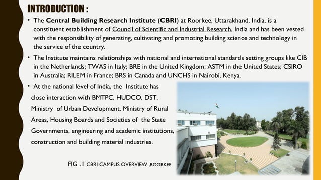 Central Building Research Institute (CBRI) , Roorkee ,India | PPT ...