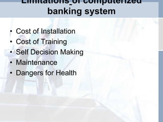 Computerized Banking System | PPTX