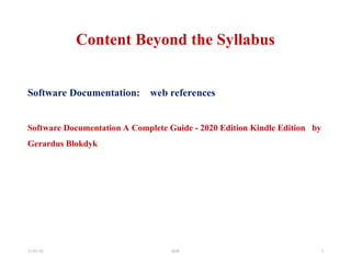 SOFTWARE DOCUMENTATION - INTRODUCTION - curtain raiser | PPT