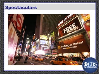 Billboards Rail &    Bus Street    Malls Subway   Furniture Spectaculars 