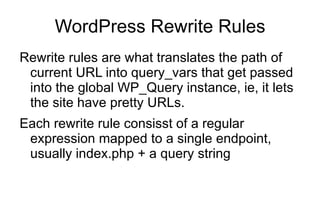 WordPress Rewrite Rules ,[object Object]