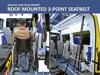 RESEARCH AND DEVELOPMENT
ROOF MOUNTED 3-POINT SEATBELT
 