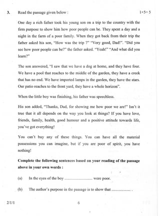 Class 10 Cbse English Language Literature QP Term 2 Set 2 | PDF