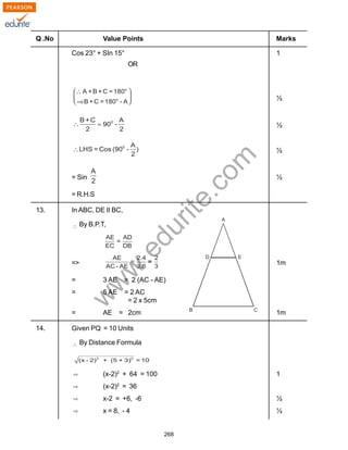 Class 10 Cbse Maths 2010 Sample Paper Model 2 | PDF