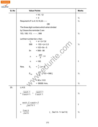 Class 10 Cbse Maths 2010 Sample Paper Model 2 | PDF
