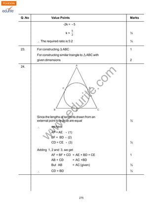 Class 10 Cbse Maths 2010 Sample Paper Model 2 | PDF