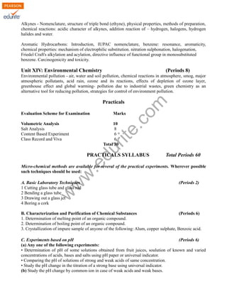 Class 11 Cbse Chemistry Syllabus 2012-13 | PDF