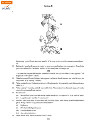 Class 12 Cbse Biology Sample Paper 2012 Model 1 | PDF