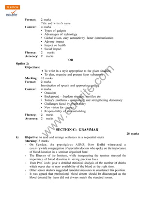 Class 12 Cbse English Functional Sample Paper 2013-14 | PDF