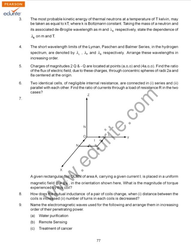 Class 12 Cbse Physics Sample Paper Model 2