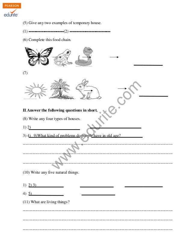 class 3 cbse evs question paper term 2 2012