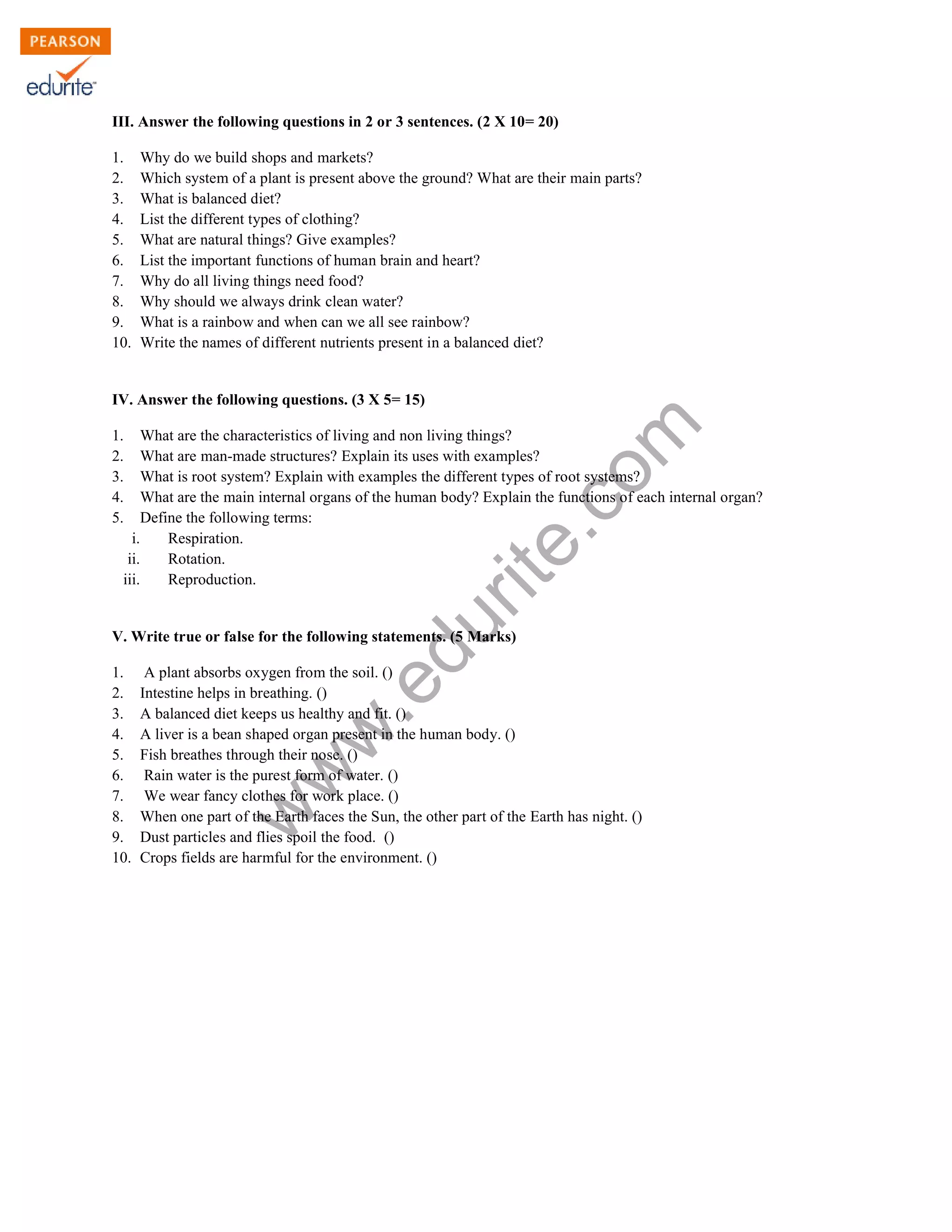 Class 4 Cbse Evs Sample Paper Term 1 Model 2 Pdf Class 4 Cbse Evs Sample Paper Term 1 Model 2 Pdf