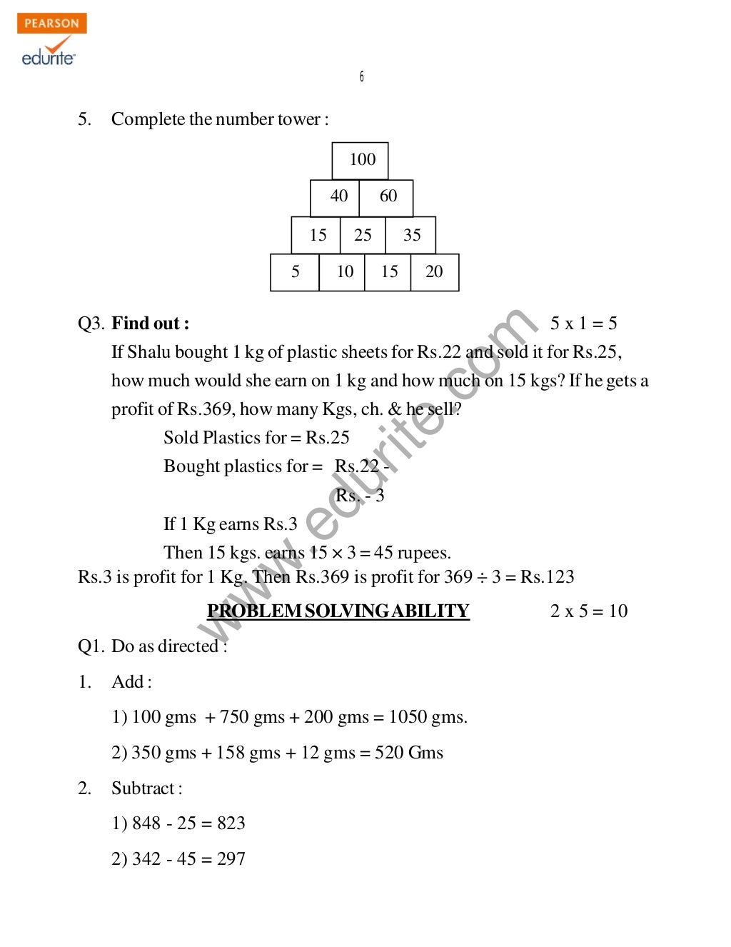 Class 4 Cbse Maths Question Paper