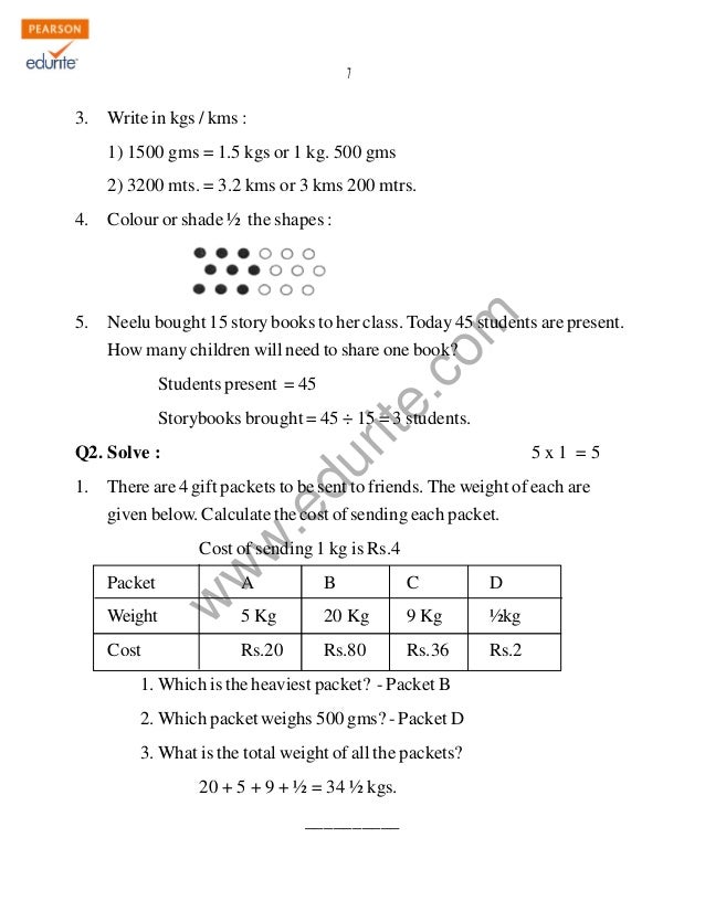 Class 4 Cbse Maths Question Paper