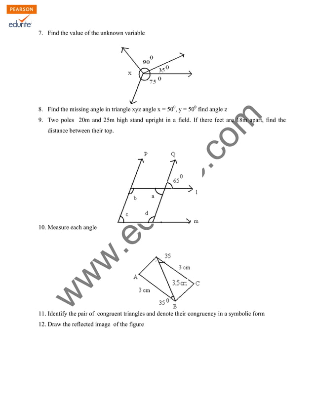 Class 7 Cbse Maths Sample Paper Term 2 Model 1 | PDF