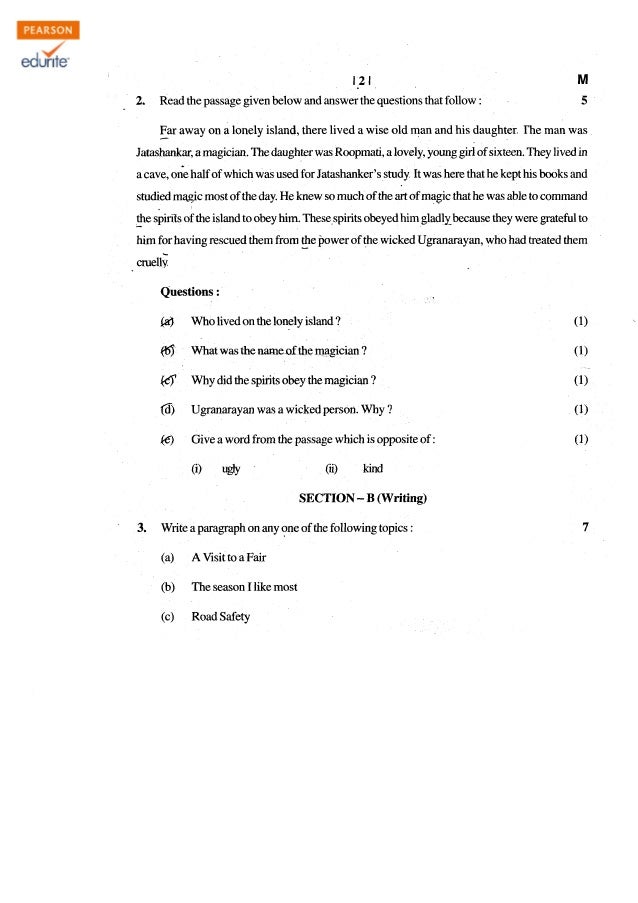 Class 8 Cbse English Question Paper Term 2 2011 12 Class 8 Cbse English Question Paper Term 2 2011 12