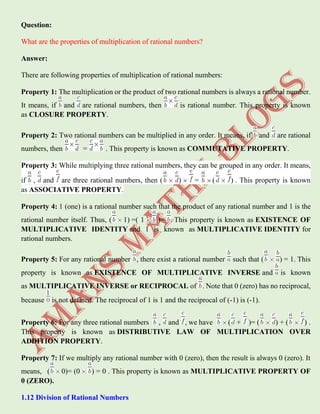 Cbse class-8th-rational numbers-amans-maths-blogs | PDF